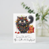 Merry Christmas Cats Funny Quotes For Friends シーズンポストカード (スタンド正面)