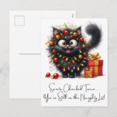 Merry Christmas Cats Funny Quotes For Friends シーズンポストカード (正面/裏面)