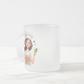 Merry Christmas Chef Girl Frosted Mug フロストグラスマグカップ (正面左)
