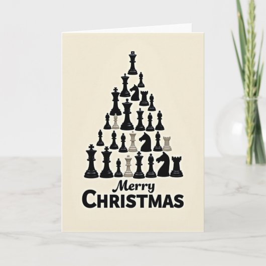 Merry Christmas Chess Tree カード (正面)