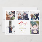 Merry Christmas Chic Trendy Collage 5 Photos (正面)