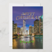 Merry Christmas, Chicago River at Sunset シーズンカード (正面)