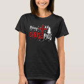 Merry Christmas Christians Buffalo Plaid Tシャツ (正面)