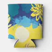 merry christmas, christmas,bird,flowers, nature 缶クーラー (正面)