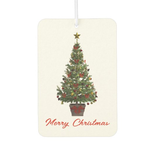 Merry Christmas. Christmas Tree カーエアーフレッシュナー (正面)