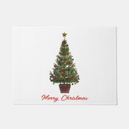 Merry Christmas. Christmas Tree ドアマット