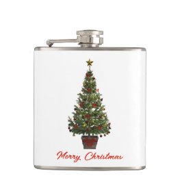 Merry Christmas. Christmas Tree フラスク