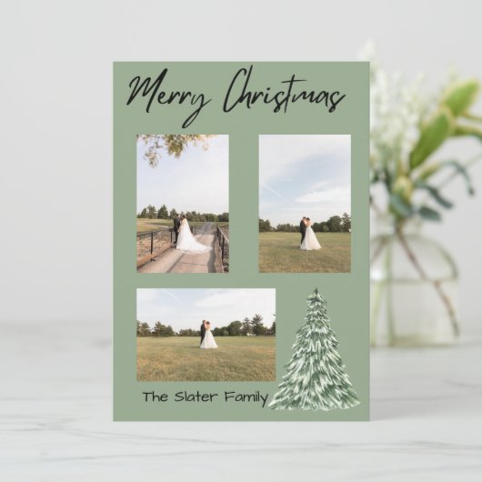 Merry Christmas Christmas Tree Card 招待状 (スタンド正面)