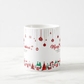 Merry Christmas Classic Mug – Red & Green Village コーヒーマグカップ (中央)