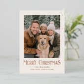 Merry Christmas Classic Photo Frame 箔シーズンカード (立ち正面)