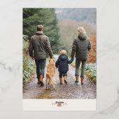 Merry Christmas Classic Photo Frame 箔シーズンカード (裏面)