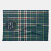 Merry Christmas Classic Preppy Tartan Plaid キッチンタオル (横)