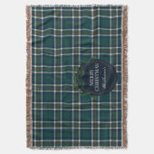 Merry Christmas Classic Preppy Tartan Plaid スローブランケット (正面縦)