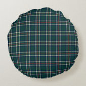 Merry Christmas Classic Preppy Tartan Plaid ラウンドクッション (裏面)