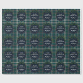 Merry Christmas Classic Preppy Tartan Plaid ラッピングペーパー (フラット)
