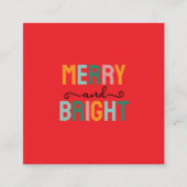 Merry Christmas Classical Unique Minimalist Plain エンクロージャーカード (正面)