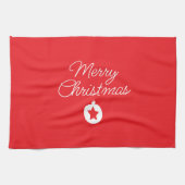 Merry Christmas Classical Unique Minimalist Plain キッチンタオル (横)