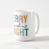 Merry Christmas Classical Unique Minimalist Plain コーヒーマグカップ (正面右)