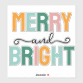 Merry Christmas Classical Unique Minimalist Plain シール (シート)