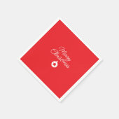 Merry Christmas Classical Unique Minimalist Plain スタンダードカクテルナプキン (角)