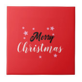 Merry Christmas Classical Unique Minimalist Plain タイル (正面)