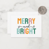 Merry Christmas Classical Unique Minimalist Plain ノートカード (正面/裏面インサイチュ)