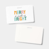 Merry Christmas Classical Unique Minimalist Plain バッジ (正面＆裏面)