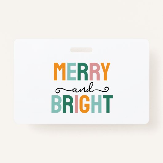 Merry Christmas Classical Unique Minimalist Plain バッジ (正面)