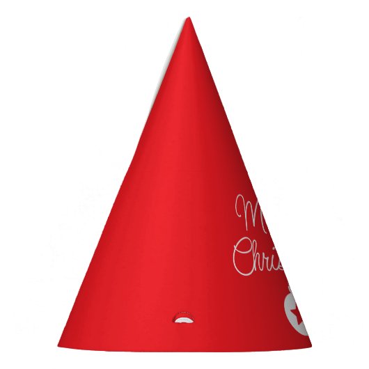 Merry Christmas Classical Unique Minimalist Plain パーティーハット (左)