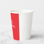 Merry Christmas Classical Unique Minimalist Plain 紙コップ (左)