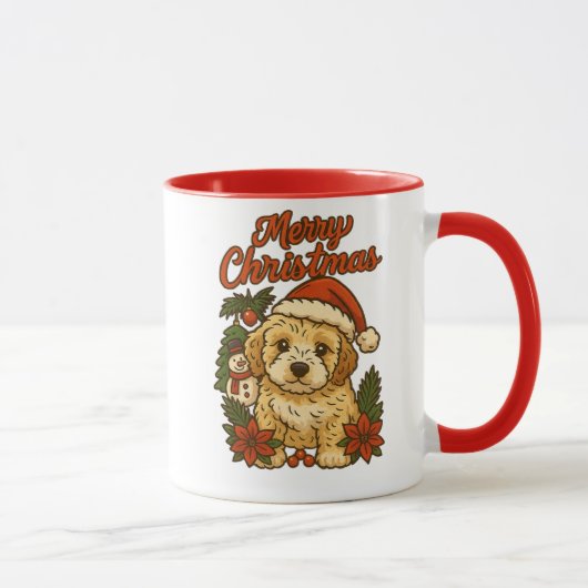 Merry Christmas Cockapoo Mug マグカップ (右)
