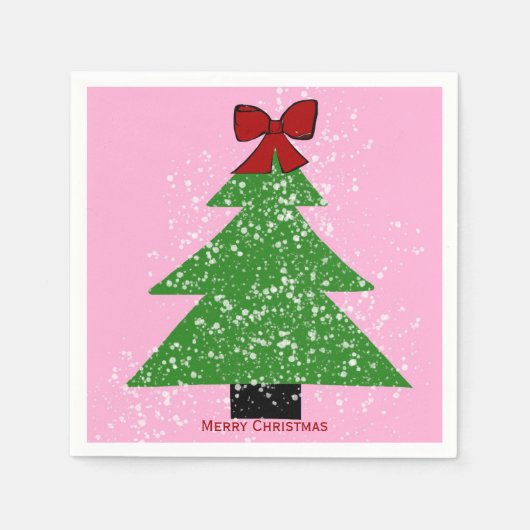 Merry Christmas cocktail napkin スタンダードカクテルナプキン (正面)