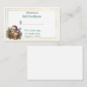 Merry Christmas Coffee Shop Gift Certificate 名刺 (正面/裏面)