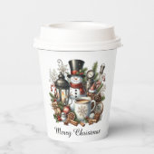 Merry Christmas coffee snowman  紙コップ (裏面)