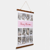 Merry Christmas Collage Holiday Scenes 吊り下げ型タペストリー (傾斜あり)