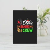 Merry Christmas Cookie Baking Crew Funny Baking Ba 招待状 (スタンド正面)