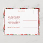 Merry Christmas Coquette Bow, Ribbon Frame 1 Photo シーズンポストカード (裏面)