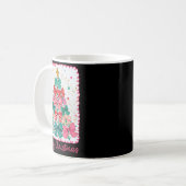 Merry Christmas Coquette Bow Xmas Tree Holiday Gir コーヒーマグカップ (正面左)