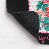 Merry Christmas Coquette Bow Xmas Tree Holiday Gir マウスパッド (コーナー)