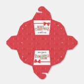 Merry Christmas Coquette Red Bow フェイバーボックス (折り畳みなし)