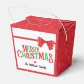 Merry Christmas Coquette Red Bow フェイバーボックス (裏面サイド)