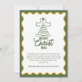 Merry Christmas Cross Tree Blessings シーズンカード (正面)