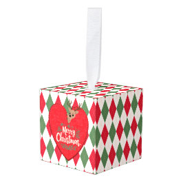 Merry Christmas Cube Ornament キューブオーナメント