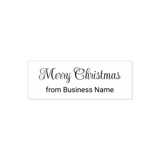 Merry Christmas Cursive Script from Business Name セルフインキングスタンプ (デザイン)