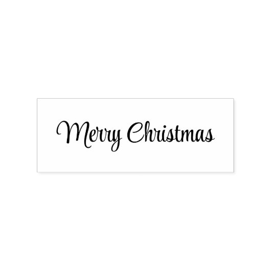 Merry Christmas Cursive Script Text Template ラバースタンプ (インプリント)