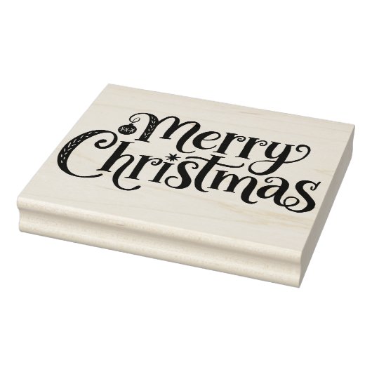 Merry Christmas Cursive Typography ラバースタンプ (スタンプ)