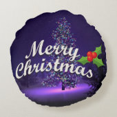 Merry Christmas cushion, decor Christmas cushion ラウンドクッション (裏面)