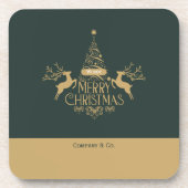 Merry Christmas Custom Name for Corporate Team コースター (正面)