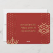 Merry Christmas Custom Text Flat Holiday Card シーズンカード (裏面)