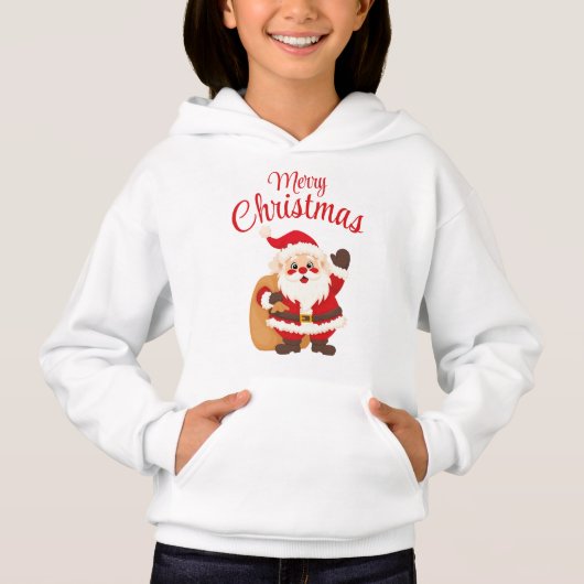 Merry Christmas Cute Cartoon Santa Claus Simple (正面)